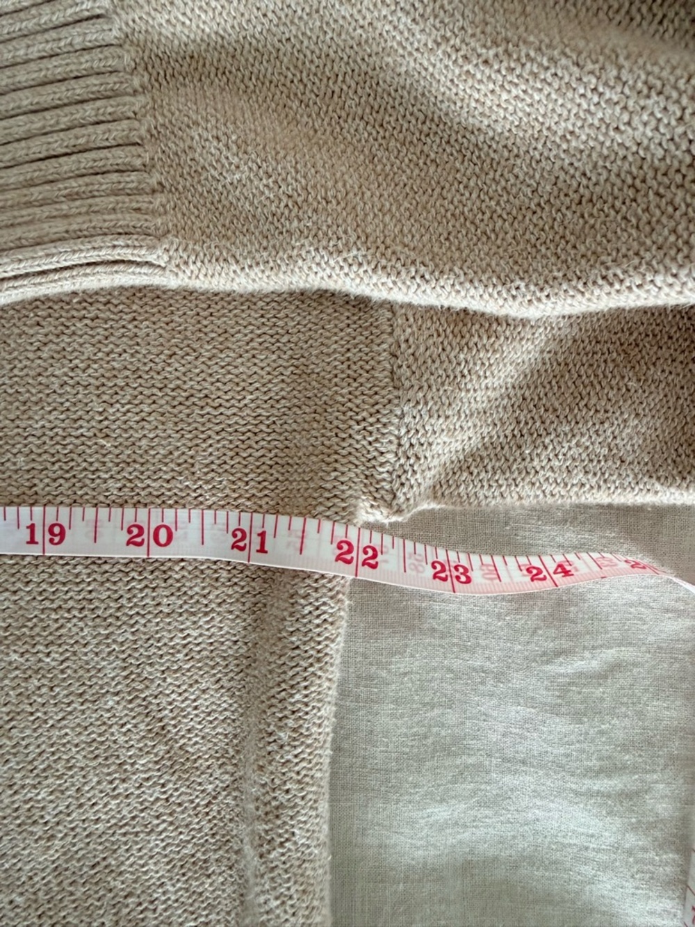 Quince | Organic Cotton Cropped Cardigan | Taupe Textured Knit Tortoise Button M - Picture 7 of 9